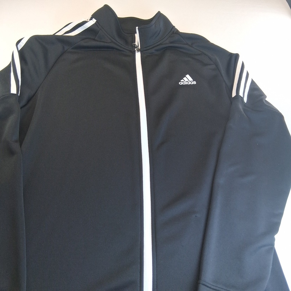 Adidas Golf Full Zip Jacket Lightweight Athletic Black Men's Size XL